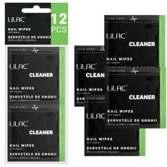 Lilac, servetele unghii cu degresant, 12 bucati
