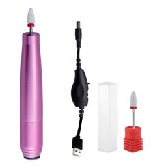 Pila electrica, freza unghii, Miley, 25.000 rpm, alimentare USB, roz