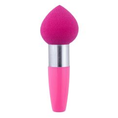 Burete makeup cu maner, pentru fondul de ten - red + pink