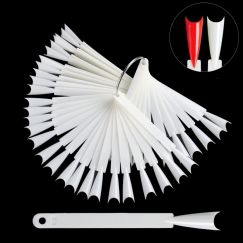 Paletar expunere culori, cu tipsuri unghii false 50 culori, Natural