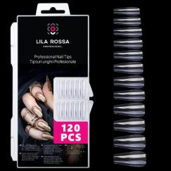 Tipsuri unghii false 100 buc, Lila Rossa, Natur, KG115