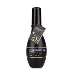 Set cadou barbati, gel de dus, 150ml hair & body wash GENTLEMEN'S GROOMING in pin shaped bottle, fragrance: Cool Mint & Lime, col. black/white/mint, PU 6/12, set cadou craciun