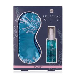Set cadou femei, masca de dormit, spray pentru perna, Wellness set RELAXING SPA in gift box, incl. 60ml pillow mist, sleep mask, infused with Lavender Oil, fragrance: Lavender & Chamomile, col. blue/lilac, PU 6/24, set cadou craciun