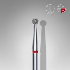 STALEKS capat freza unghii Diamond ball red Expert head diameter 2,5 mm