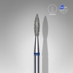 STALEKS capat freza unghii Diamond pointed flame blue Expert head diameter 2,1 mm / working part 8 mm