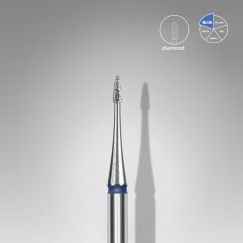 STALEKS capat freza unghii Diamond flame mini blue Expert head diameter 1 mm / working part 3 mm