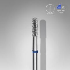 STALEKS capat freza unghii Diamond rounded cylinder blue Expert head diameter 2,3 mm / working part 6,5 mm