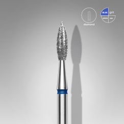 STALEKS capat freza unghii Diamond pointed flame blue Expert head diameter 2,3 mm / working part 8 mm