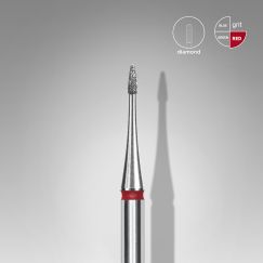 STALEKS capat freza unghii Diamond flame mini red Expert head diameter 1 mm / working part 3 mm