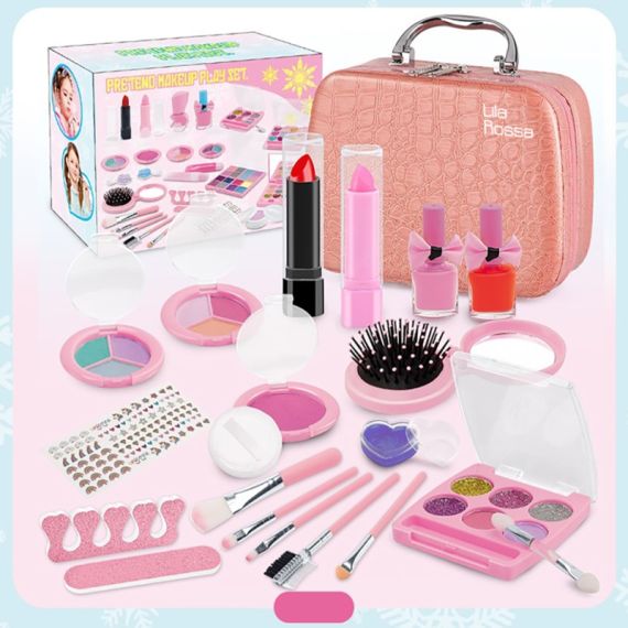 Trusa beauty Hi Lila Rossa girls, makeup si unghii, solubile in apa, copii de peste 6 ani, 2 image