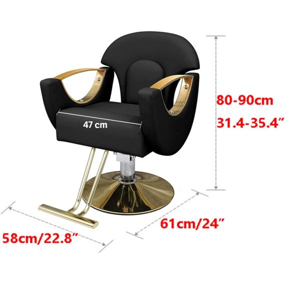 Scaun coafor Yoshimoto Takumi negru, 3 image