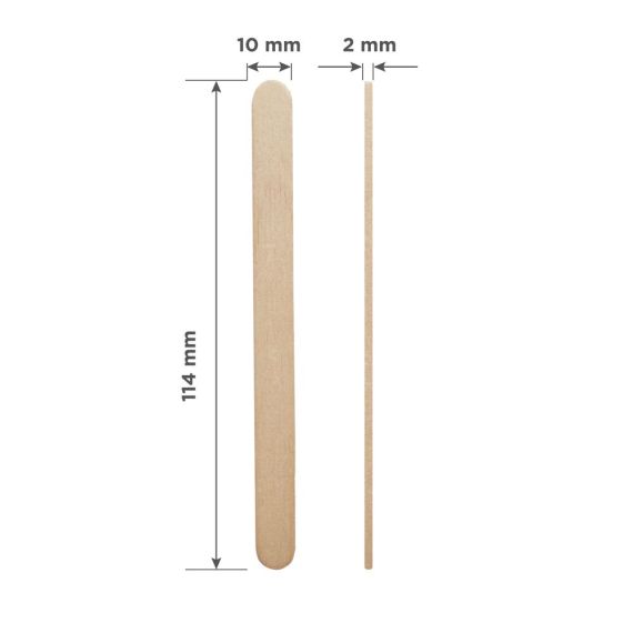 STALEKS 100x spatule pentru ceara Expert 114x10 mm (100 pcs), 2 image