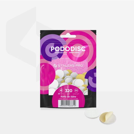 STALEKS 50x rezerve soft pentru pila electrica calcaie cu disc PODODISC M Expert 320 grit (50 pcs), 3 image