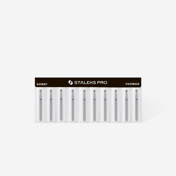 STALEKS capat freza unghii Diamond ball blue Expert head diameter 2,5 mm, 3 image