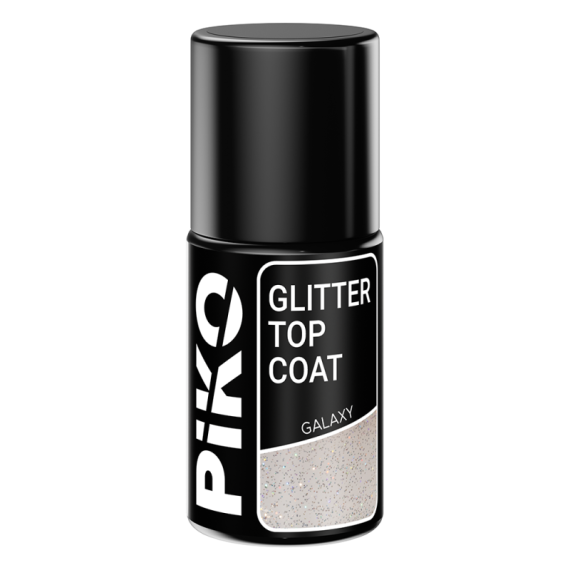 Top coat Piko, Glitter Top, 7 ml, Galaxy, 2 image