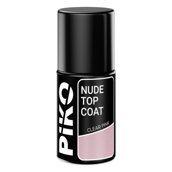Top coat Piko, Nude Top, 7 ml, Clear Pink, 2 image