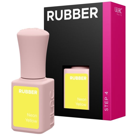 Oja semipermanenta Lilac Rubber Neon Yellow, 4 image