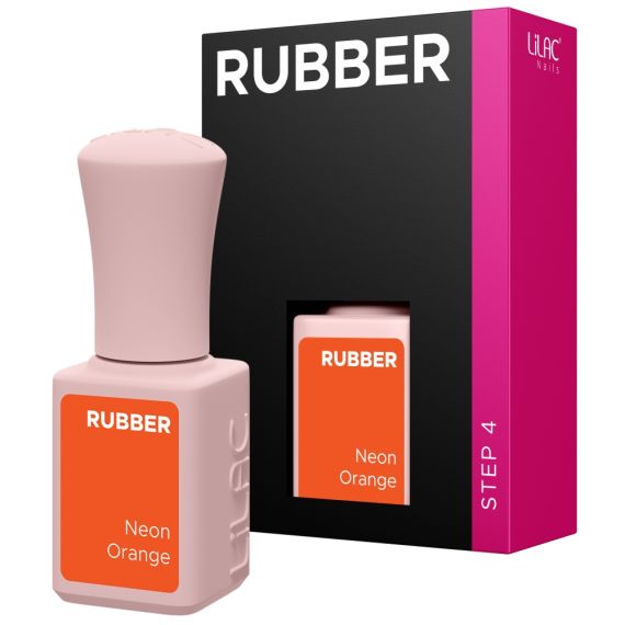 Oja semipermanenta Lilac Rubber Neon Orange, 4 image