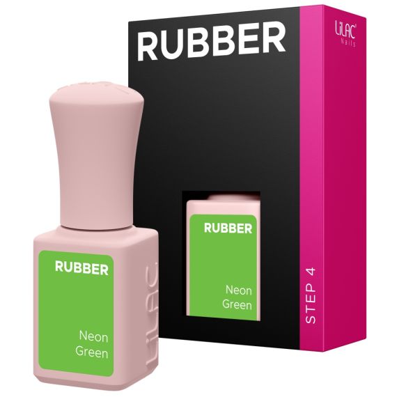 Oja semipermanenta Lilac Rubber Neon Green, 4 image